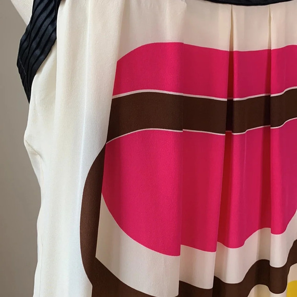 SUE WONG Retro 60s 70s Silk Dress Mod Hippie Cocktail Party, Size 12 - Picture 12 of 13